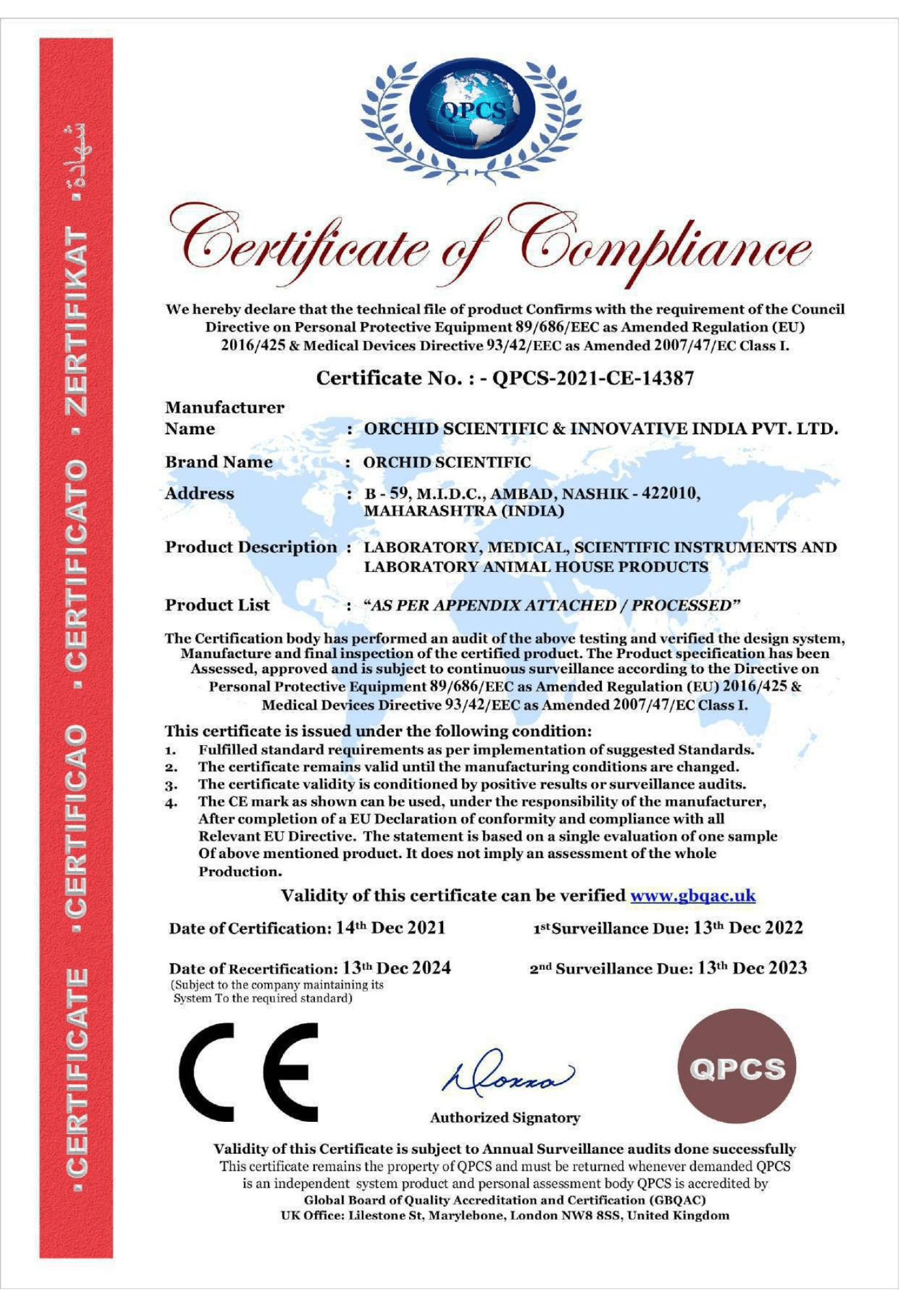 certificate