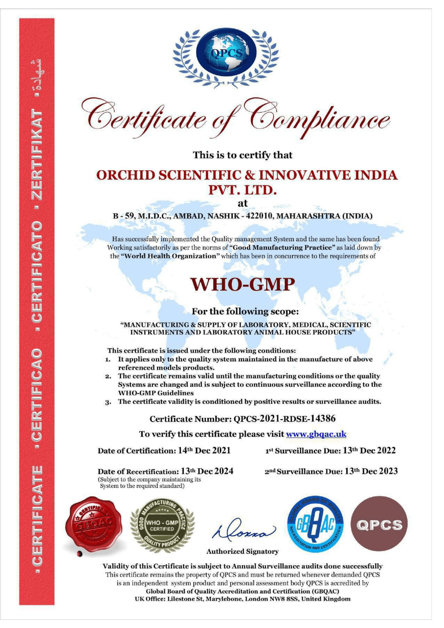certificate
