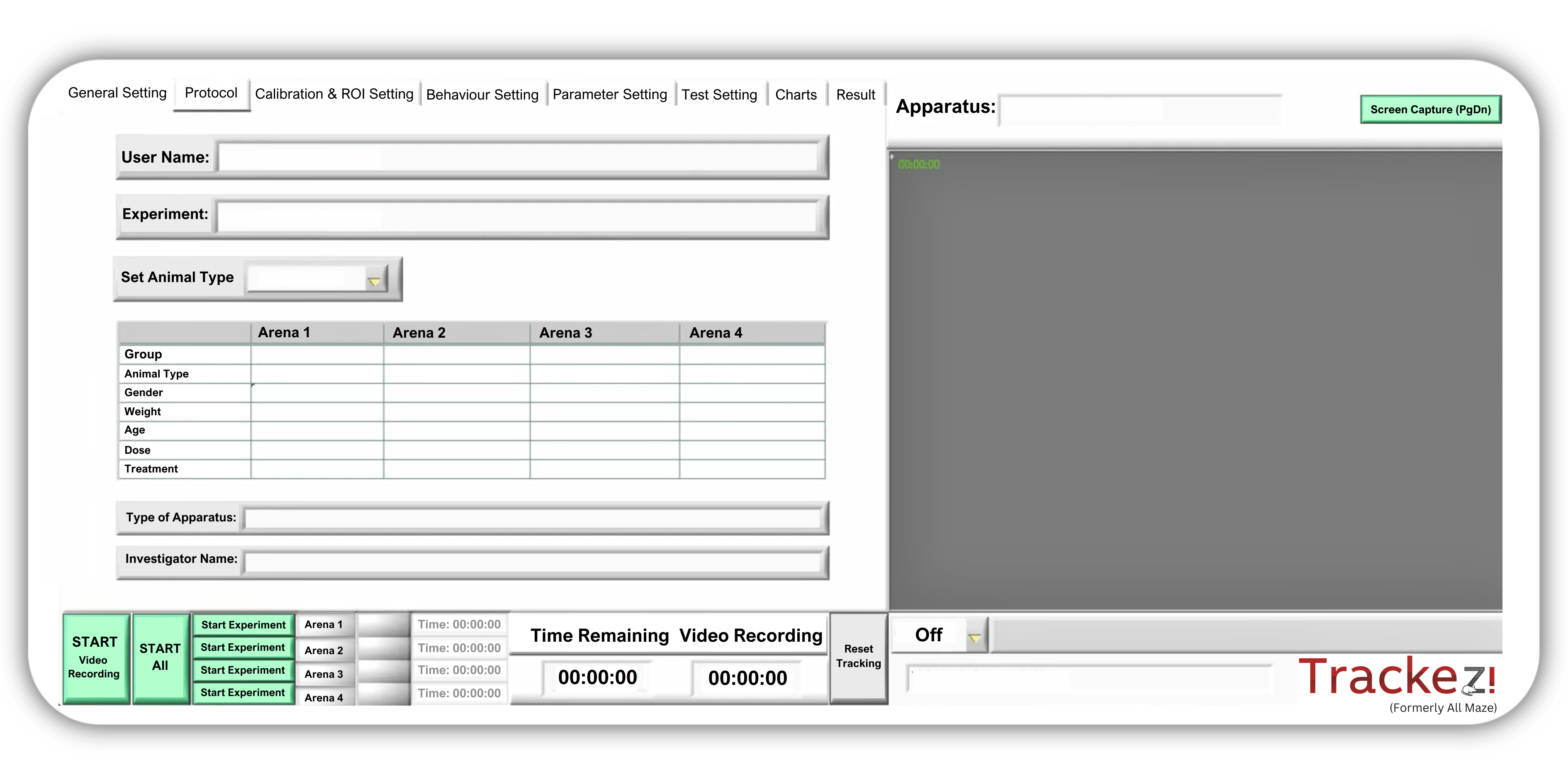 Trackezi dashboard